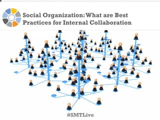 Social Organization: What are Best
Practices for Internal Collaboration

#SMTLive

 