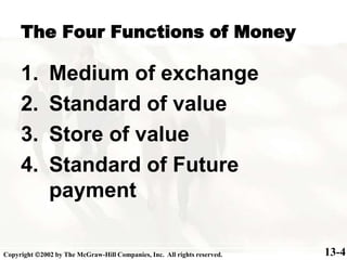 4 main functions of money