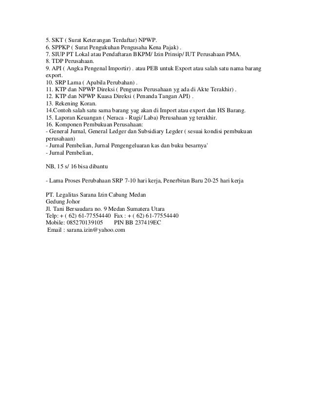 JASA URUS IZN NIK, IZIN KEPABEANAN, API, IZIN IMPORT - MEDAN