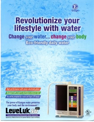 เครื่องทำน้ำด่าง Enagic Kangen Water brochure