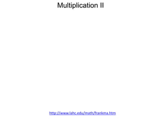 Multiplication II

http://www.lahc.edu/math/frankma.htm

 