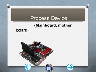 Process Device
(Mainboard, mother
board)