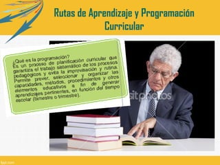 Rutas de Aprendizaje y Programación
Curricular

 