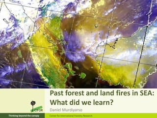 Past forest and land fires in SEA:
What did we learn?
Daniel Murdiyarso

 