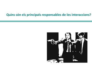 Quins són els principals responsables de les interaccions?

 