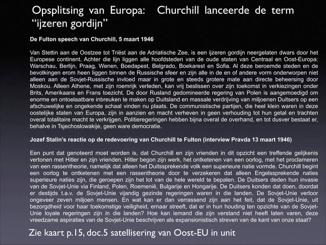 Ontstaan Koude Oorlog: perspectief op LT en MT (2014) | PPT