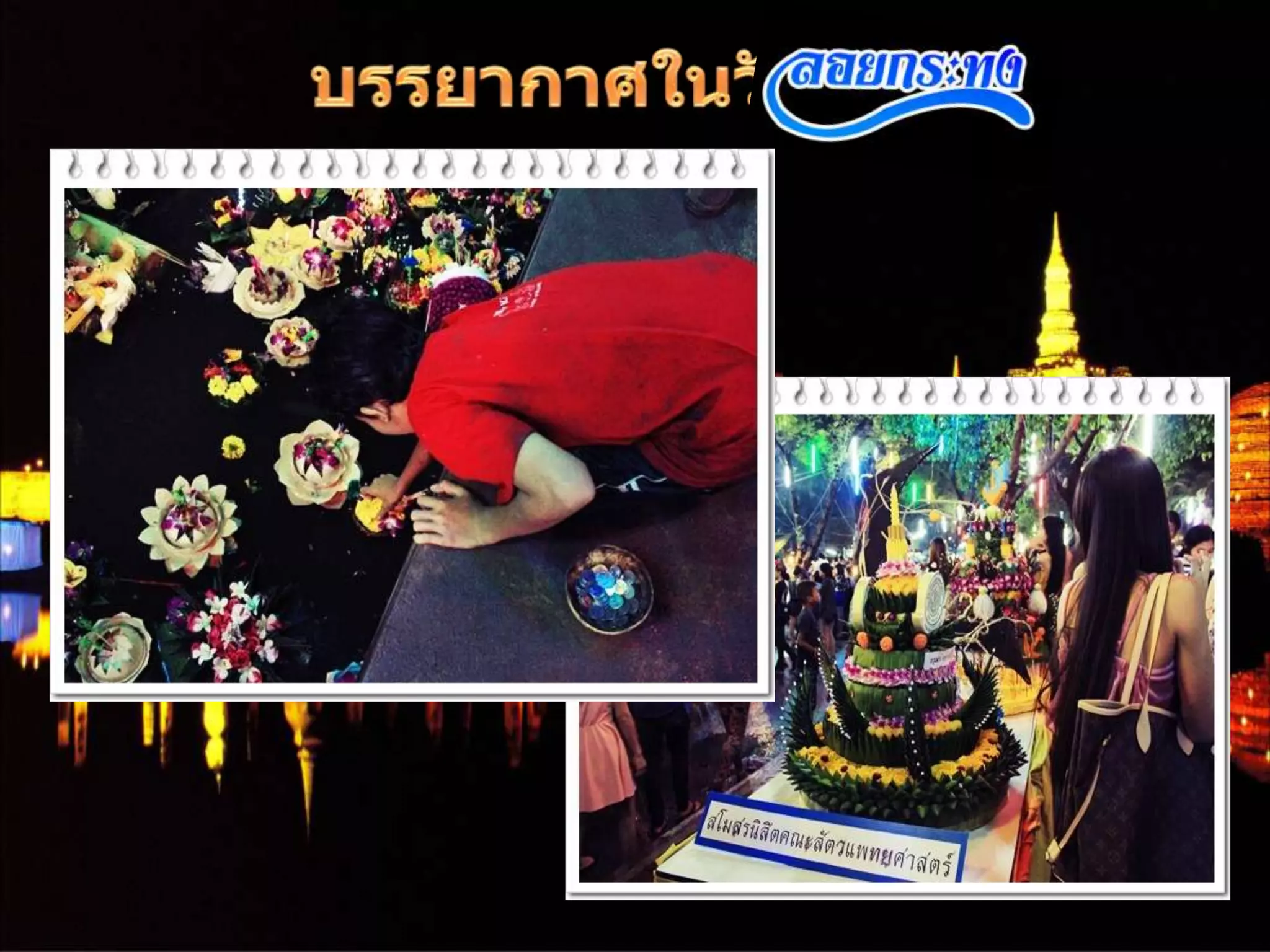 งานนำเสนอวันลอยกระทง ของ นส.อริษา กิ้นบุราณ 