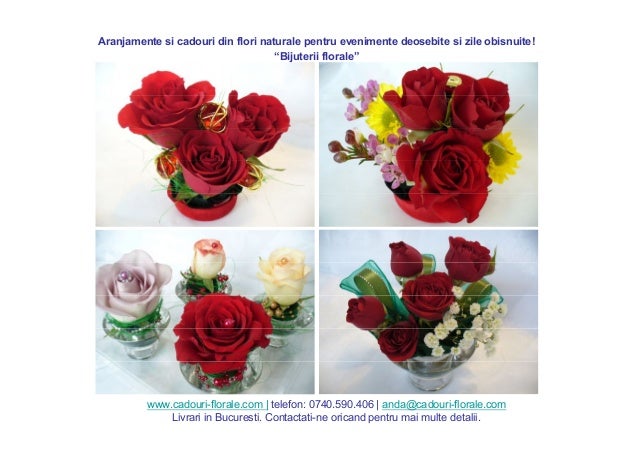 Aranjamente Si Cadouri Florale Bijuterii Din Flori Naturale
