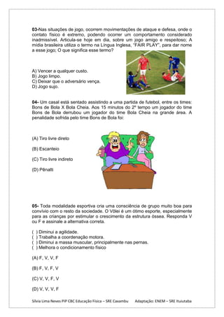 Quiz Regras de Futebol  atividades e jogos educativos