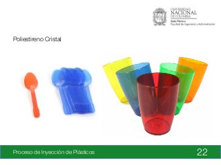 Proceso de Inyección de Plásticos
 22
Poliestireno Cristal
 
