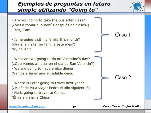 1.12 futuro simple en inglés uso de auxiliar will y forma going to | PPTX