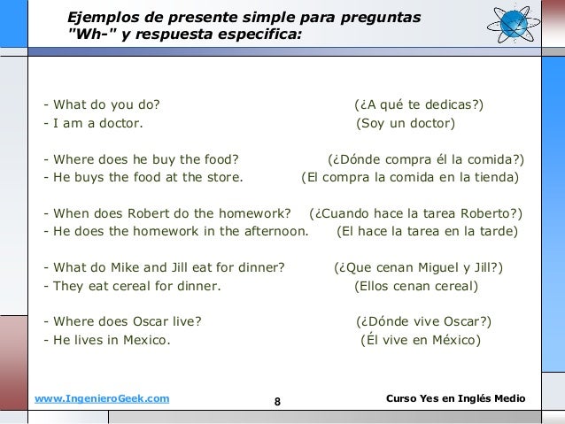 Ejemplos De Preguntas Y Respuestas En Ingles Respuestas Images