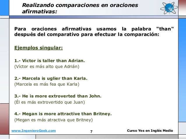 1.7 comparativos en inglés reglas de adjetivos y oraciones