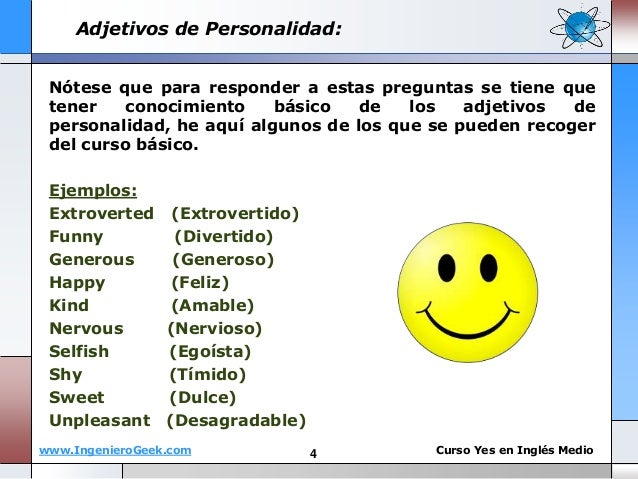 1.8 preguntas de personalidad apariencia be like & look like