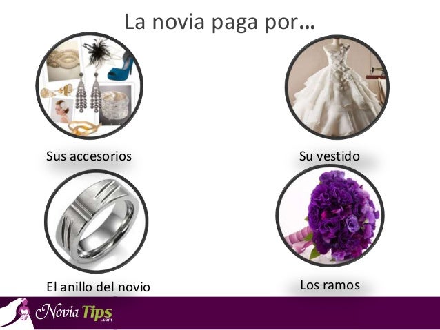 Quién debe de pagar por que cosas de la boda