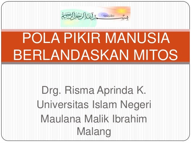 1 Pola Pikir Manusia Berlandaskan Mitos