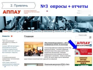 №3 опросы + отчеты2. Привлечь
 