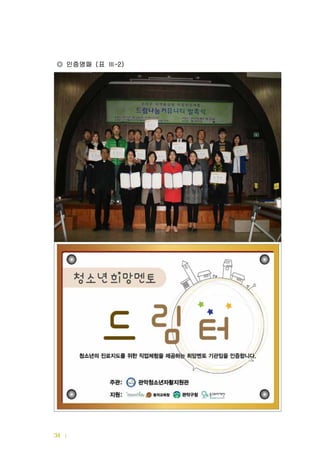 | 드림터 운영메뉴얼34
인증명패 표( -2)◎ Ⅲ
 