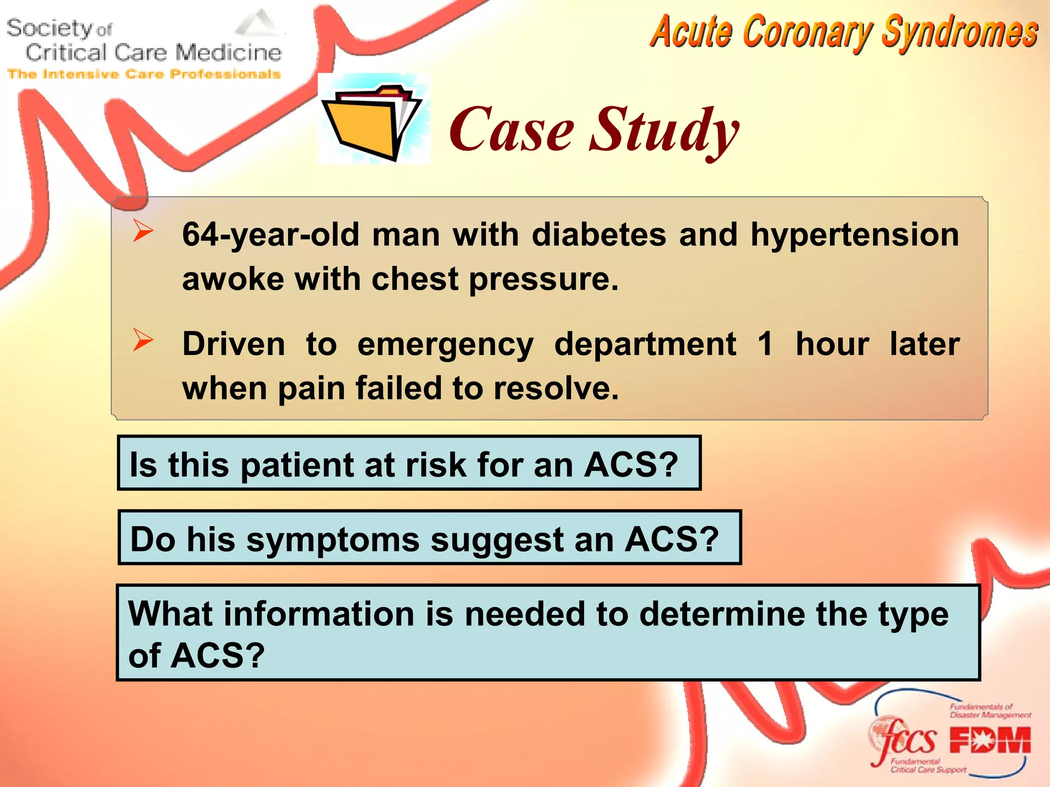 Acute coronary syndrome management | PPT