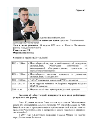 Библиографическая Справка Павла Скурихина | PDF