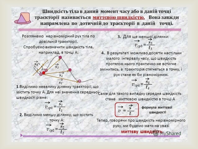 Кінематика руху матеріальної точки. Обертовий рух матеріальної точки | PPT