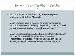 visual studio basics | PPT