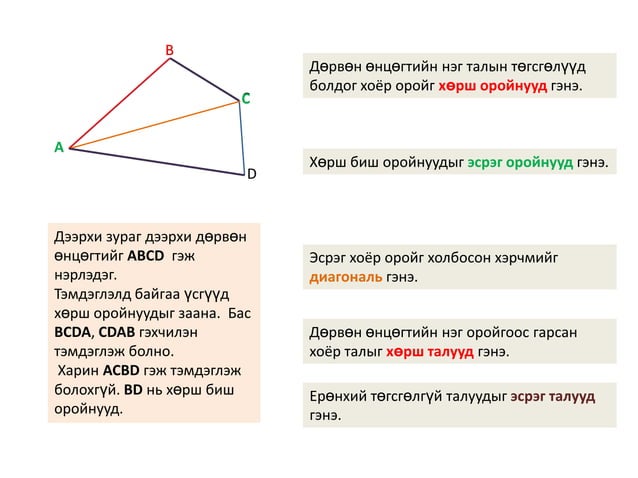 гүдгэр дөрвөн өнцөгт №1 | PPT