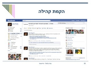 ‫קהילה‬ ‫הקמת‬
‫מידענות‬ - ‫קלומל‬ ‫ענת‬ 38
 