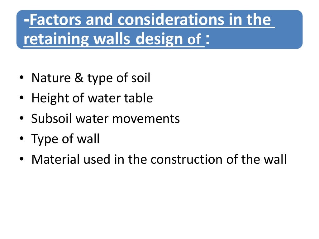 retaining walls (ppt)