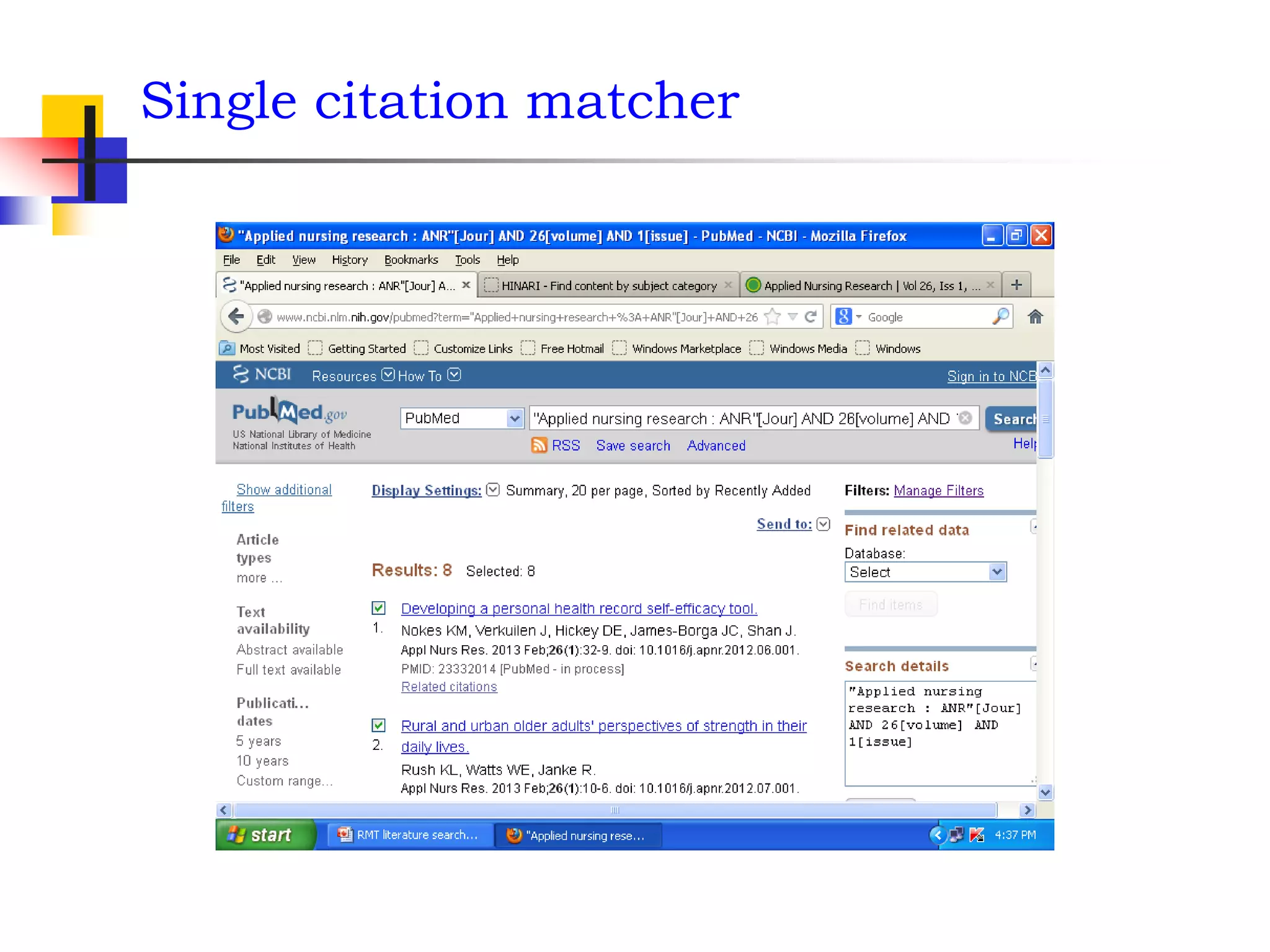 Single citation matcher
 
