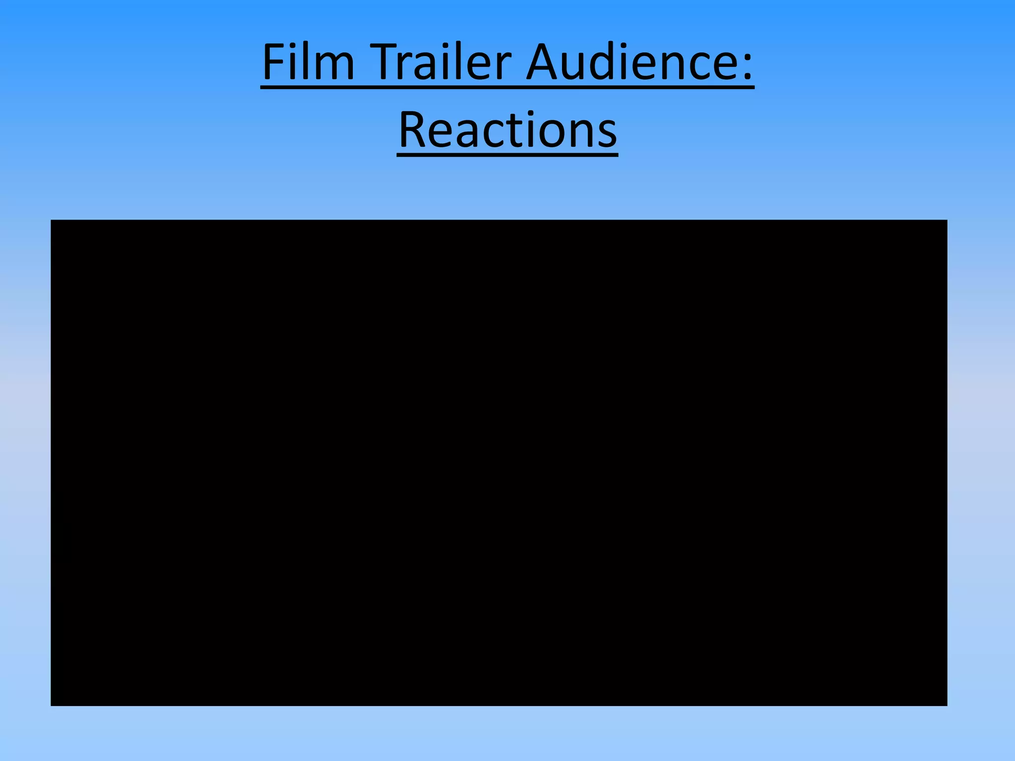 Film Trailer Audience:
Reactions
 