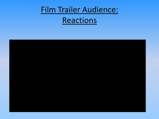 Film Trailer Audience:
Reactions
 