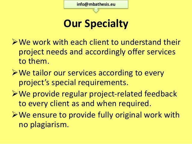 Mba thesis writers