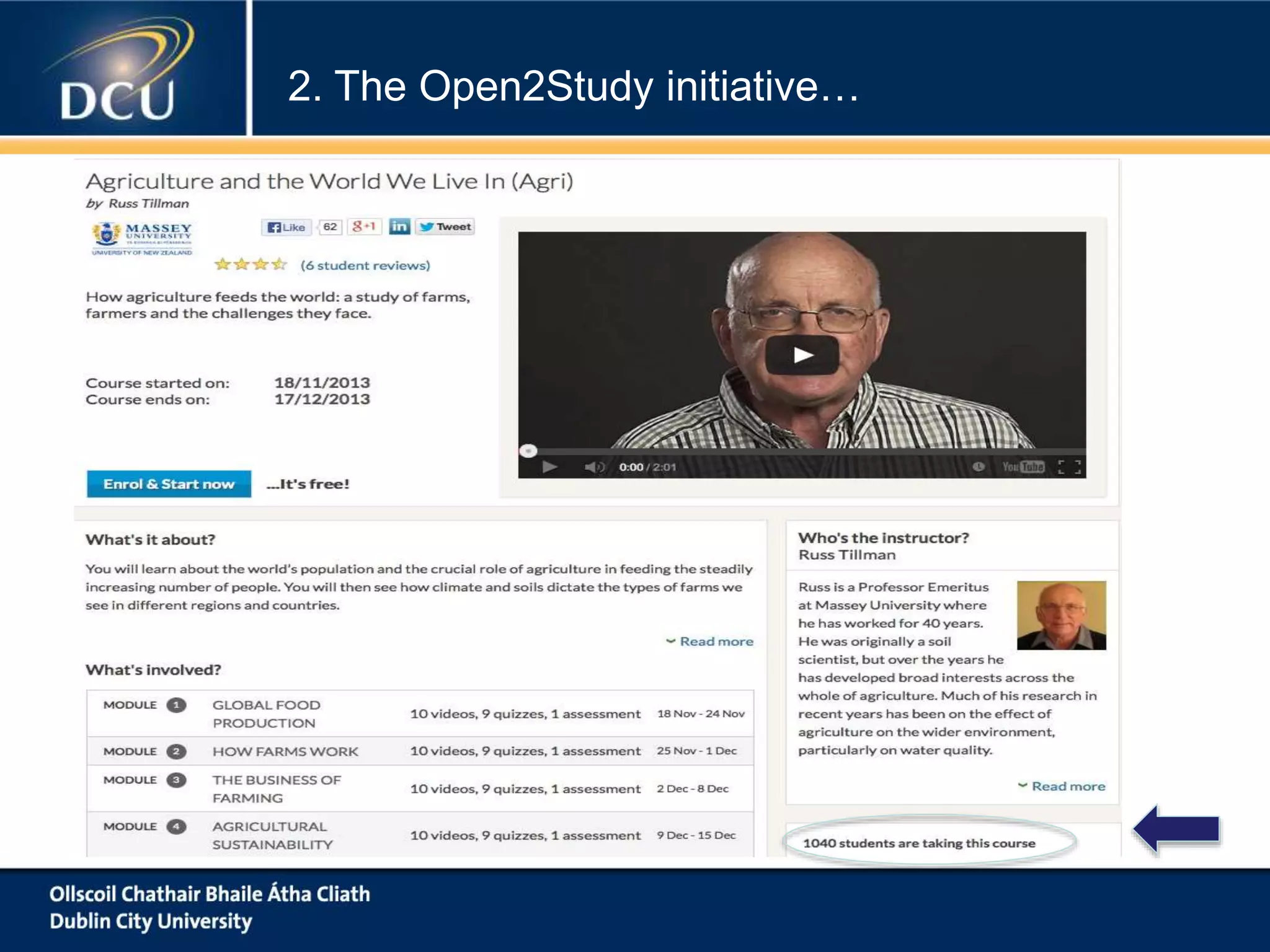 2. The Open2Study initiative…
 