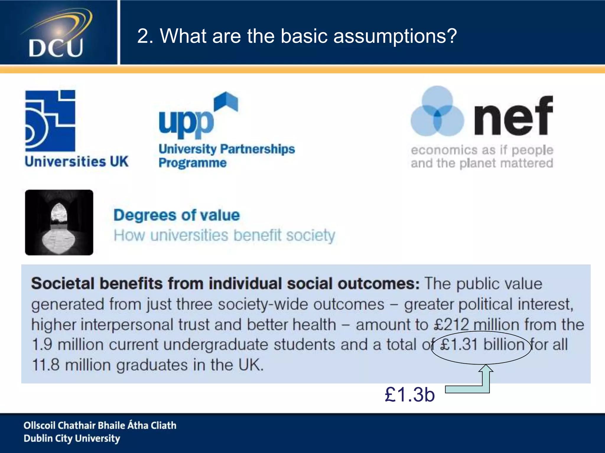 2. What are the basic assumptions?
£1.3b
 