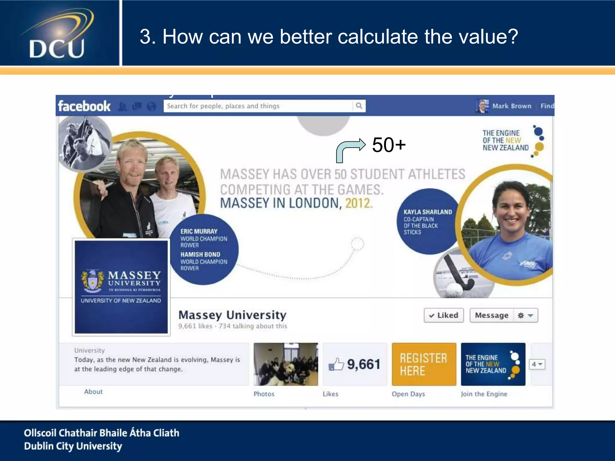 Benefits beyond paid work…
3. How can we better calculate the value?
50+
 