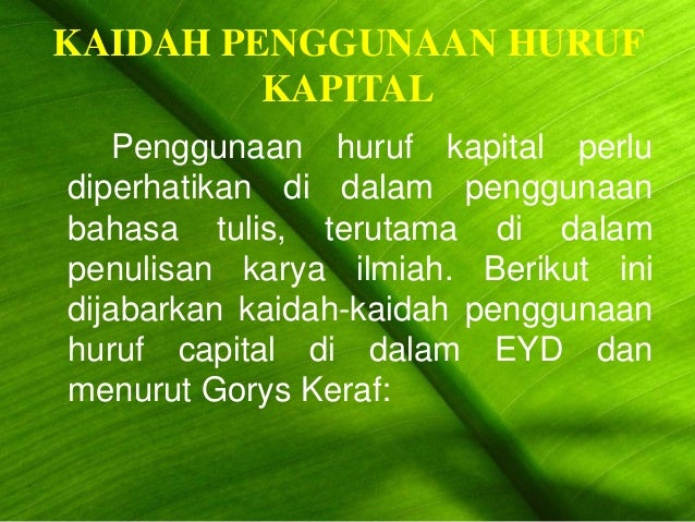 Penggunaan Huruf Kapital