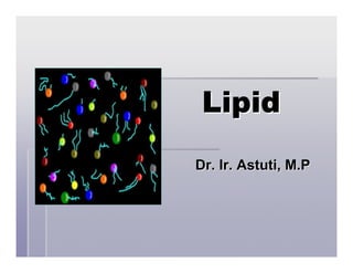 LipidLipidLipidLipidLipidLipidLipidLipid
Dr. Ir.Dr. Ir. AstutiAstuti, M.P, M.P
 