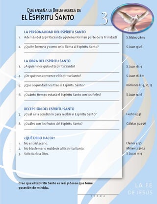 3/31 – EL ESPÍRITU SANTO – CURSO BÍBLICO LA FE DE JESÚS | PDF