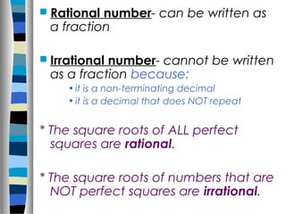 1.2 Irrational Numbers ppt | PPT