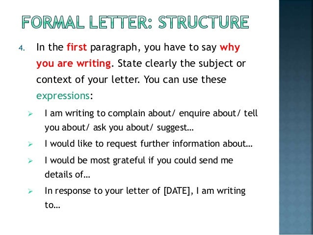 How to write a formal letter How to write a formal letter