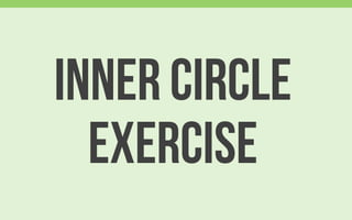 INNER CIRCLE
EXERCISE
 