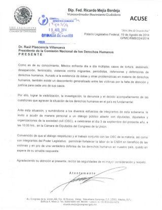 Invitación de Ricardo Mejía a Raúl Plascencia para un diálogo abierto entre legisladores y OSC