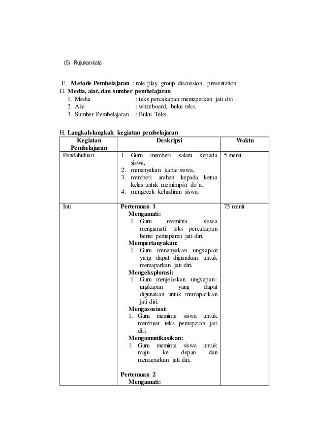 percakapan orang inggris bahasa dalam 3 X PEMAPARAN 2013 RPP INGGRIS KURIKULUM JATI KELAS DIRI BAHASA