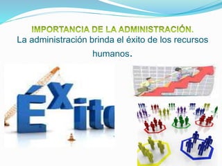 La administración brinda el éxito de los recursos
humanos.