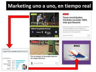 Marketing uno a uno, en tiempo real 
 