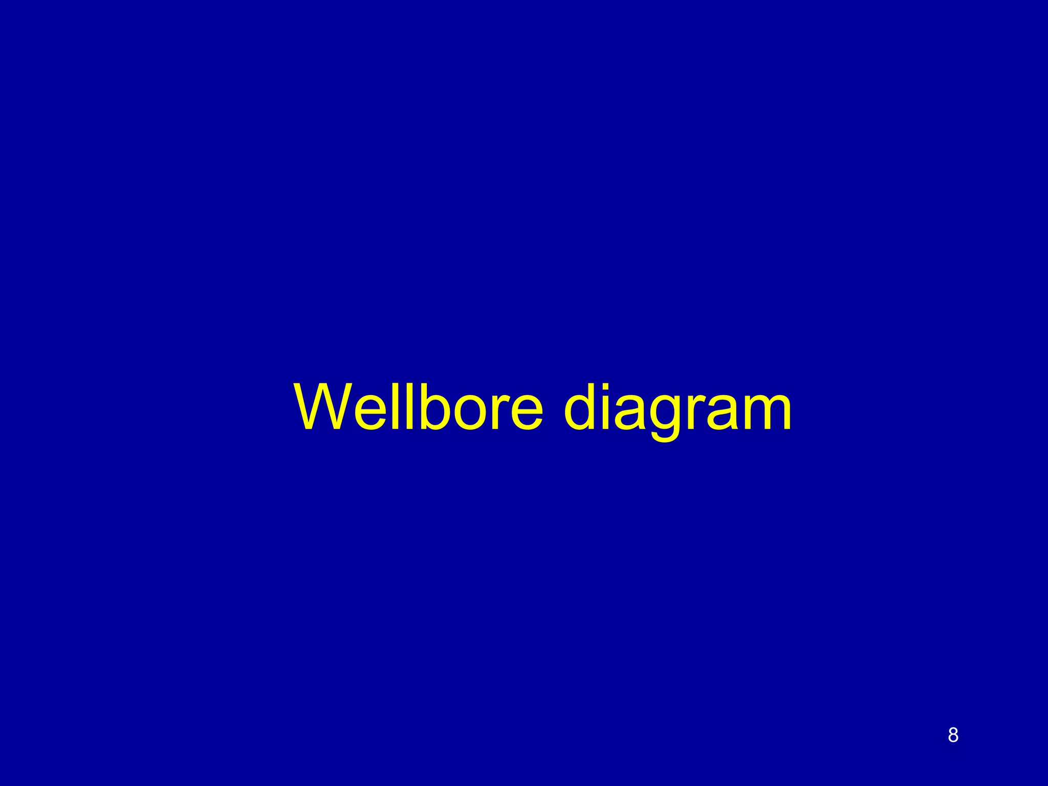 8 
Wellbore diagram 
 