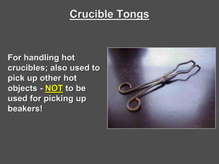crucible tong laboratory apparatus