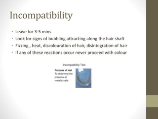 Incompatibility Hair 1.tests and testing for colouring hair | PPTX