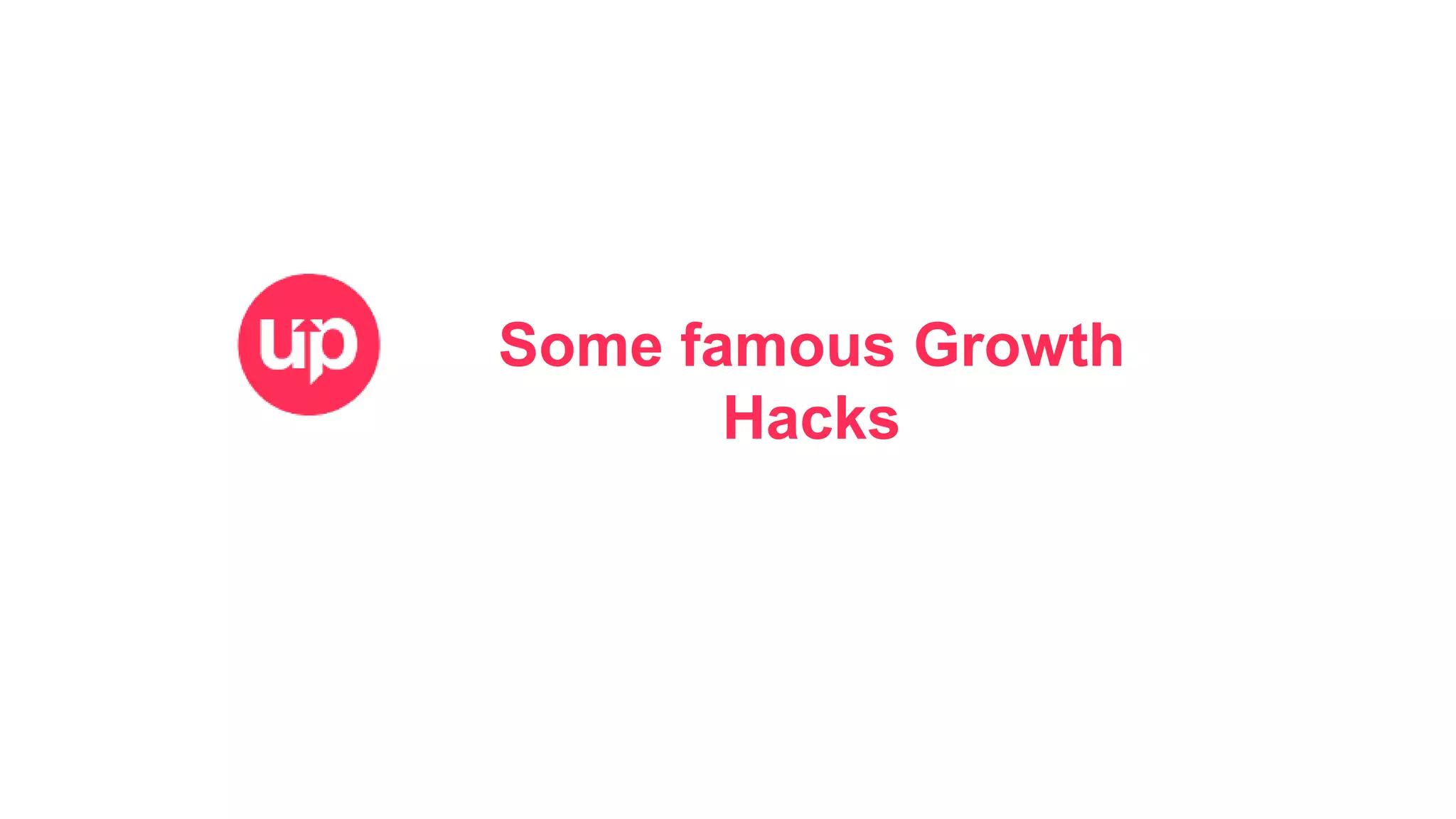 Some famous Growth 
Hacks 
 